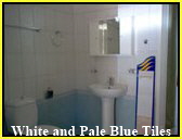 White and Pale Blue Bathroom Tiles